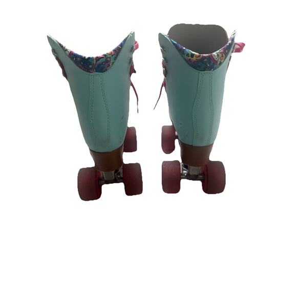 Moxi Beach Bunny Blue‎ Pink Roller Skates Kids size 4 No Box - Picture 5 of 10